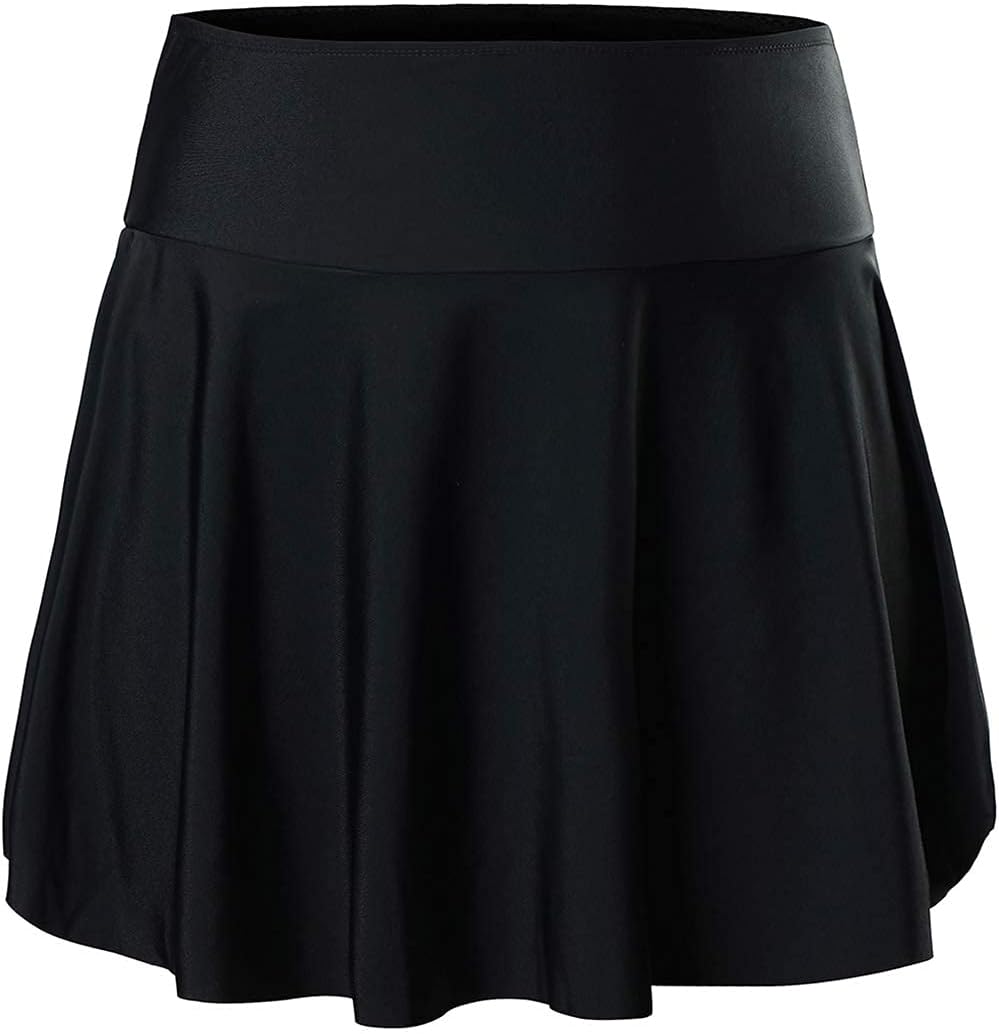 Micosuza Women's High Waisted Pleated Swim Skirted Bottoms Bikini Tankini Bottoms with Panty - Image 7