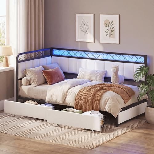 ANCTOR Twin Daybed with Storage LED & Charging