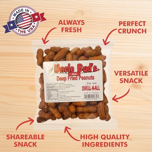 Image of Uncle Bud's Deep Fried Peanuts, Hot & Spicy - 2 Pack