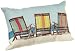Brentwood Beach Tapestry 13.5 by 20-Inch Knife Edge 3 Beach Chairs