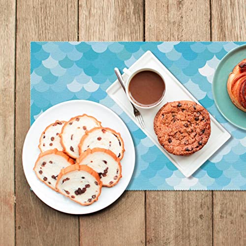 Set de table sirène rectangulaire lot de 6 grand format thermique pour cuisine - 7