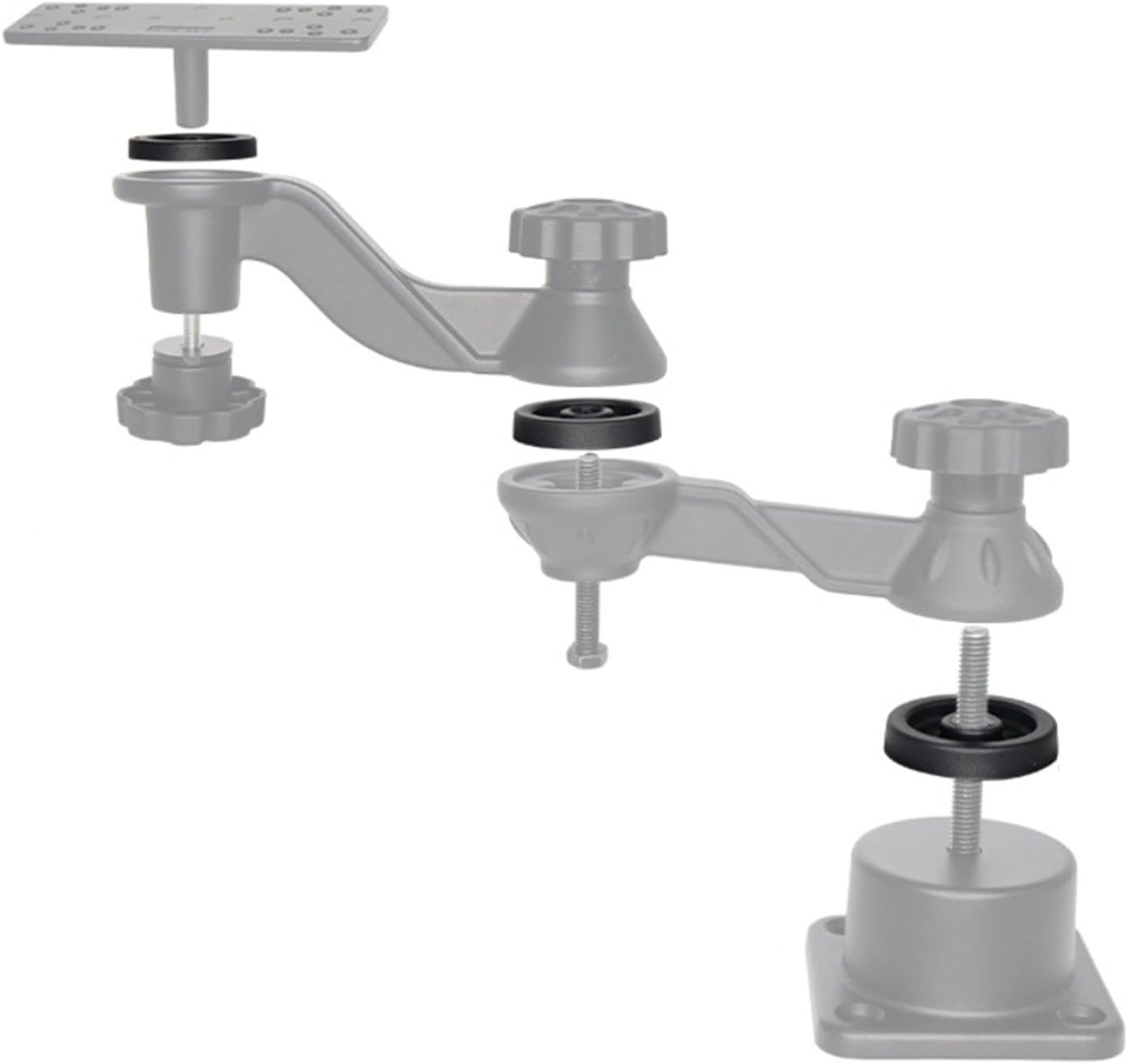 Fish Finders Mount Aluminum Alloy Heavy Duty Swing Arm Bracket Marine
