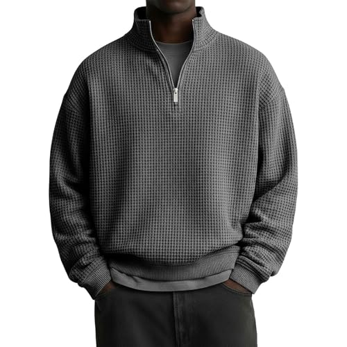 Pull thermique de randonnée et ville col montant zippé XXL