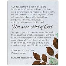 Buzz Unplugged Motivational Wall Art Office Decor for Men & Women Our Deepest Fear Marianne Williamson 11x14 Unframed Inspirational, Motivational Poster & Positive Affirmations Wall Decor for Kids