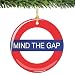 Mind The Gap Christmas Ornament, Porcelain 2.75 Inch London Christmas Ornaments