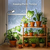 SANSI 45W LED Pflanzenlampe mit Ständer, 4000K Vollspektrum Grow Lampe für Zimmerpflanzen, LED Wachstumlampe mit Fernbedienung, 4/8/12H Timer, 4 Helligkeits Dimmbar & 40-110cm Höhenverstellbar – Ansicht 7