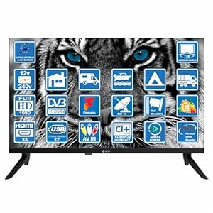 eStar 22 Inch 12 Volt LED Digital Full HD 1080p TV DVB-T2 /C/S2 Freeview, Freesat or Cable TV. 12V 240V 2 x USB with PVR & Media Player, 3 x HDMI, PC Monitor, Motorhome, Caravan, Boat, Kitchen (TV) …