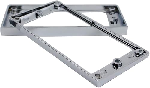 Miniatura 3 de Juego de anillos de montaje de metal cromado, 2 piezas, parte superior plana, cuello de puente para pastillas humbucker, marco de cubierta para