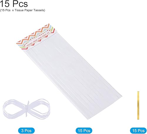 Vista 138 de MECCANIXITY 15Pcs Dark Purple Tassel Garland Banner with Rope Tissue Paper Tassels Party DIY Kits for Anniversary Wedding Birthday Party