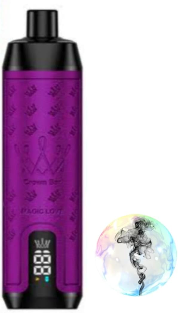Crown BAR, Magic Love, 6K Supermax, Inhale Activated and Rechargeable, Refillable, no Nicotine Free, Pack of 1, 2, 5,10 (1)