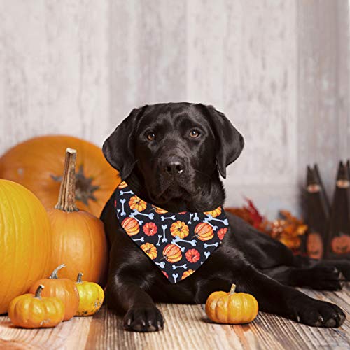POPETPOP Dia Das Bruxas Cachorro Bandana Abóbora Triângulo Babadores Cachecol Coleira Decoração para