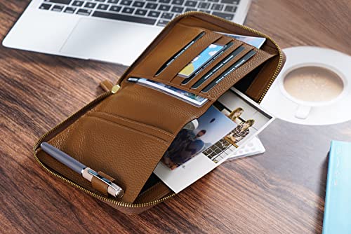 Moterm Zippered Leather Cover For A6-Notebooks - Fits Hobonichi, Stalogy And Midori Md Planners (Pebbled-Chocolate) #TOP4