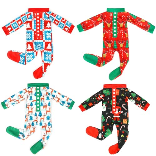 UPINS 4 Pcs Santa Doll Clothing Accessories Set for Elf Doll