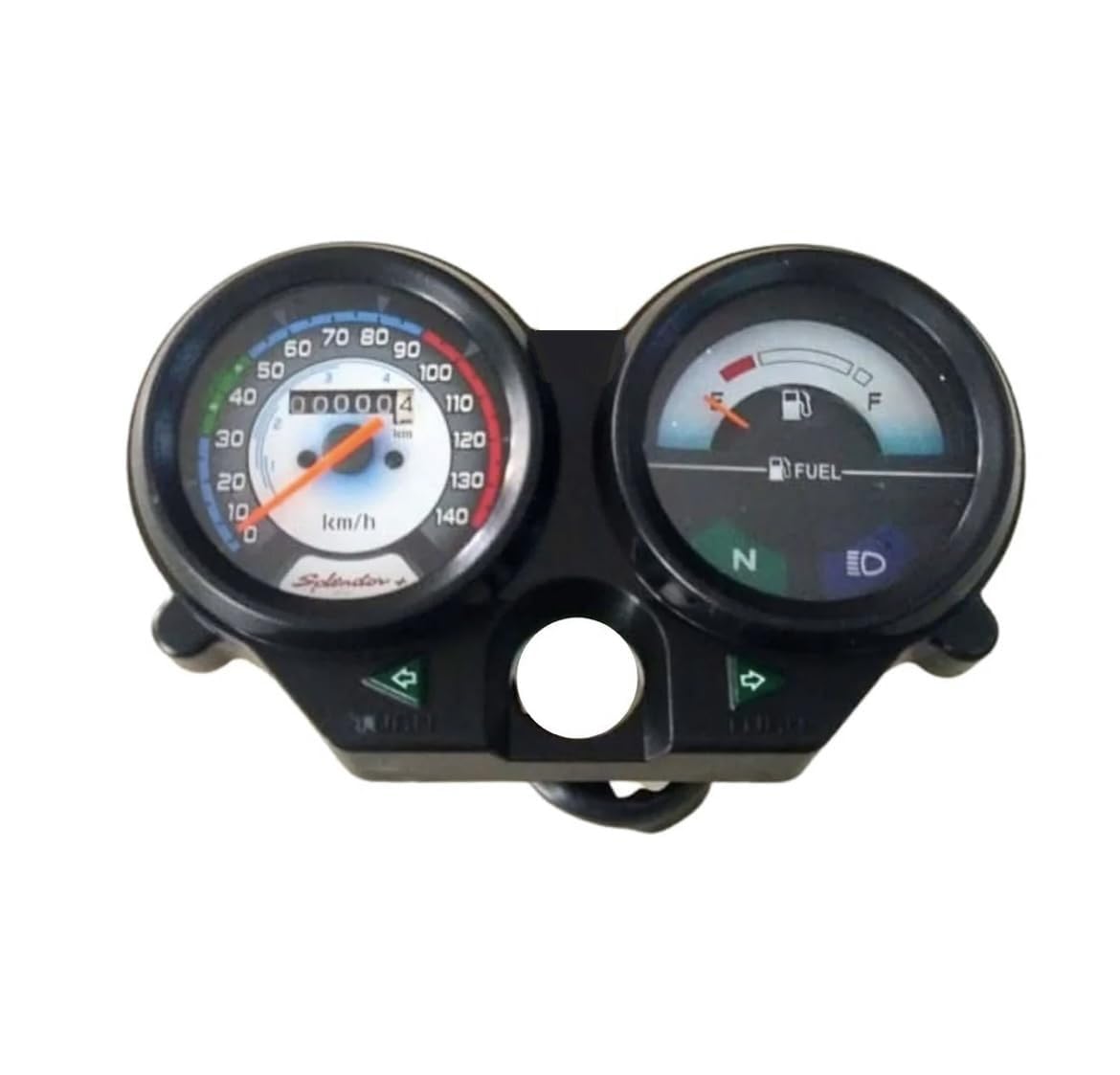 OHITO Motorcycle Speedometer Tachometer Liquaid Crystal Instrument Gauge Odometer with Fuel Meter Indicator Compatible with Splendor Plus 2016 (SPEDO1)