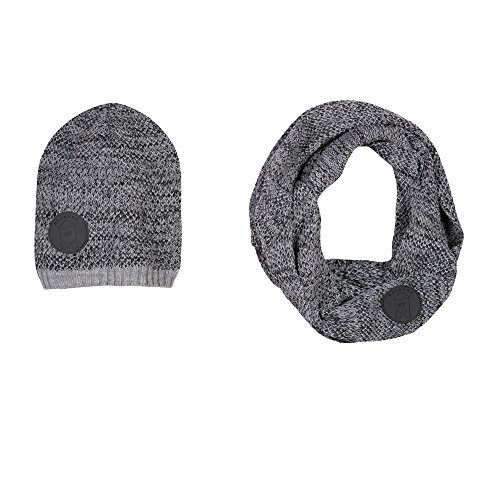B-KARO G Brooklyn Heights Ensemble Bonnet, écharpe et Gant, Noir (Noir), Medium (Taille Fabricant: 16/18) Garçon