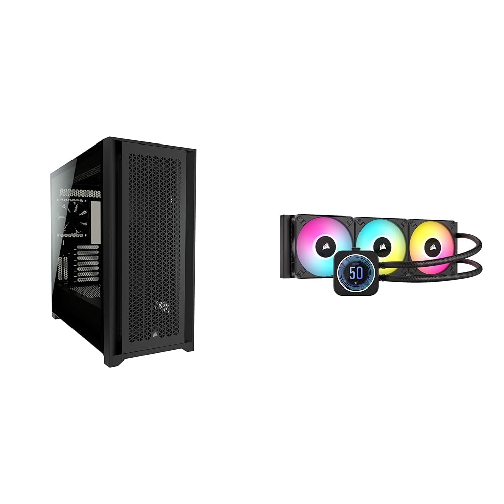 Amazon | (PCケース＋LCD水冷クーラーセット）5000D air flow +