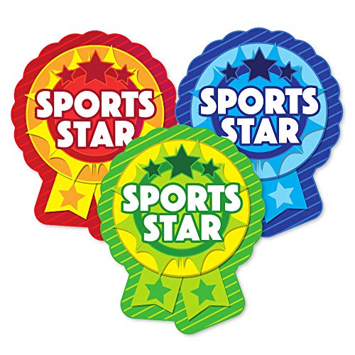 Sports Star Rosette Stickers (120 stickers), Multicolor, 35 x 45mm