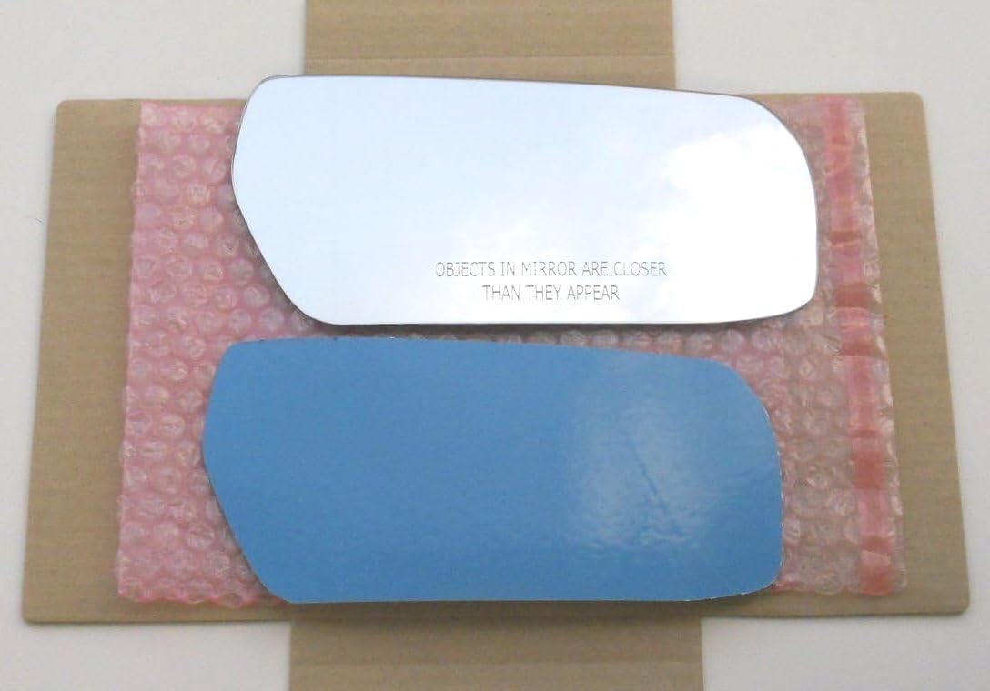 Regular White (Non-Blue) Replacement Mirror Glass with Full Size Adhesive for 2003-2007 Cadillac CTS Passenger Side View Right RH