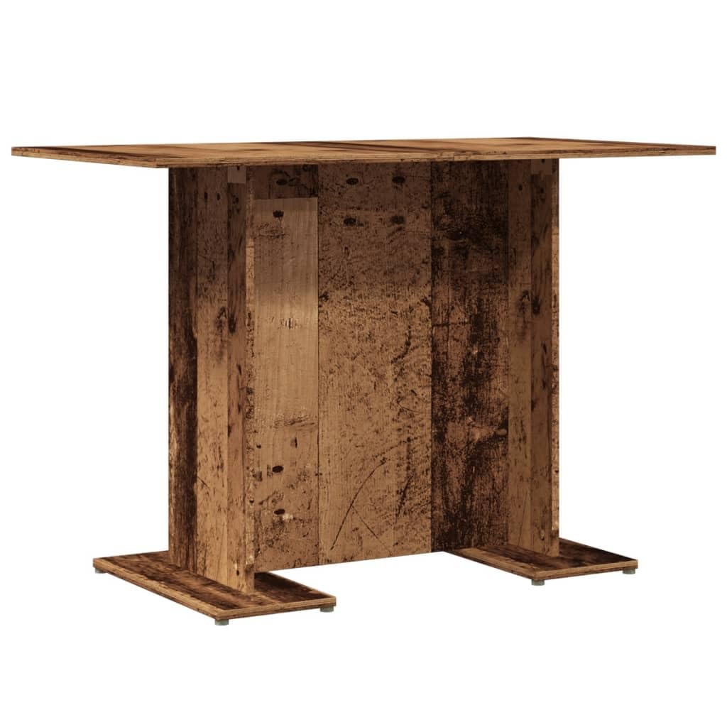 Stół do jadalni o wyglądzie starego drewna 110 x 60 x 75 cm materiał