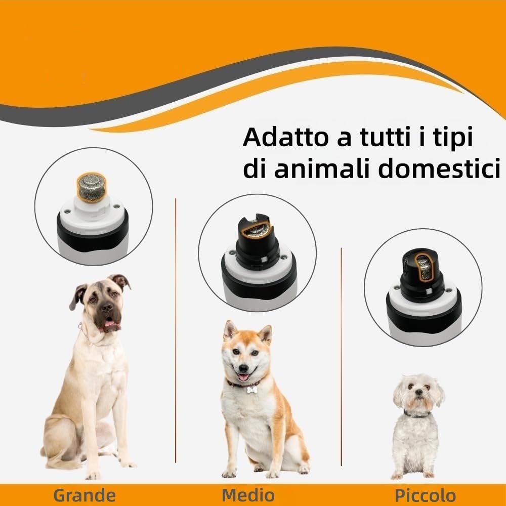 MEIION Hiwoof Smooth Groom - Lima Elettrica per Cani Silenziosa, Lima Unghie Cani Piccoli e Grandi, Lima per Unghie silenziosa con Luce LED