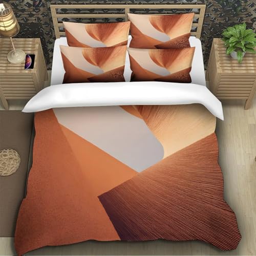 Housse de Couette Bleu Abstrait 260x220cm en Microfibre pour Lit Couple Super King - 5