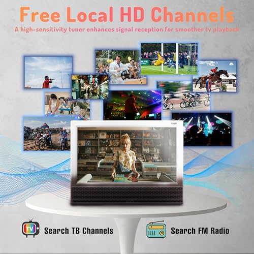 image for Rywob 14’’ Portable TV with Antenna,Built-in 8800mAh Rechargeable 