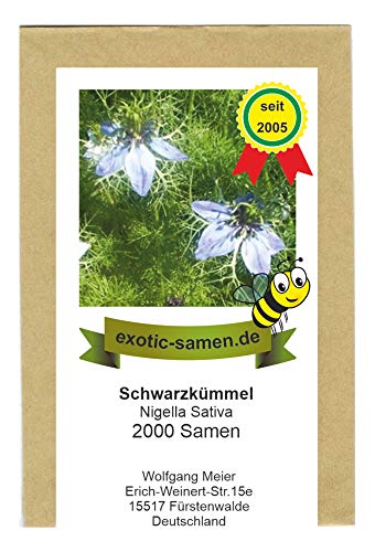 Schwarzkümmel - Bienenweide - Nigella sativum - 2000 Samen
