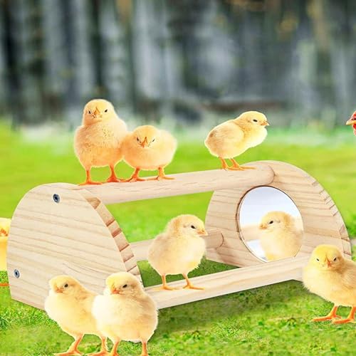 Image of YAYODS 2 Pack Chicken Perch for Baby Chicks, Wooden Chick Jungle Gym Roosting Bar, Chick Toys for Coop and Brooder, Parrot
