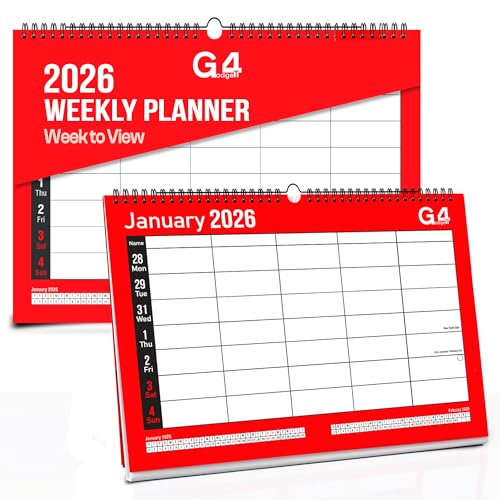 2026 Week To View Desktop Planner Office Spiral Calendar Stand Up - View #7
