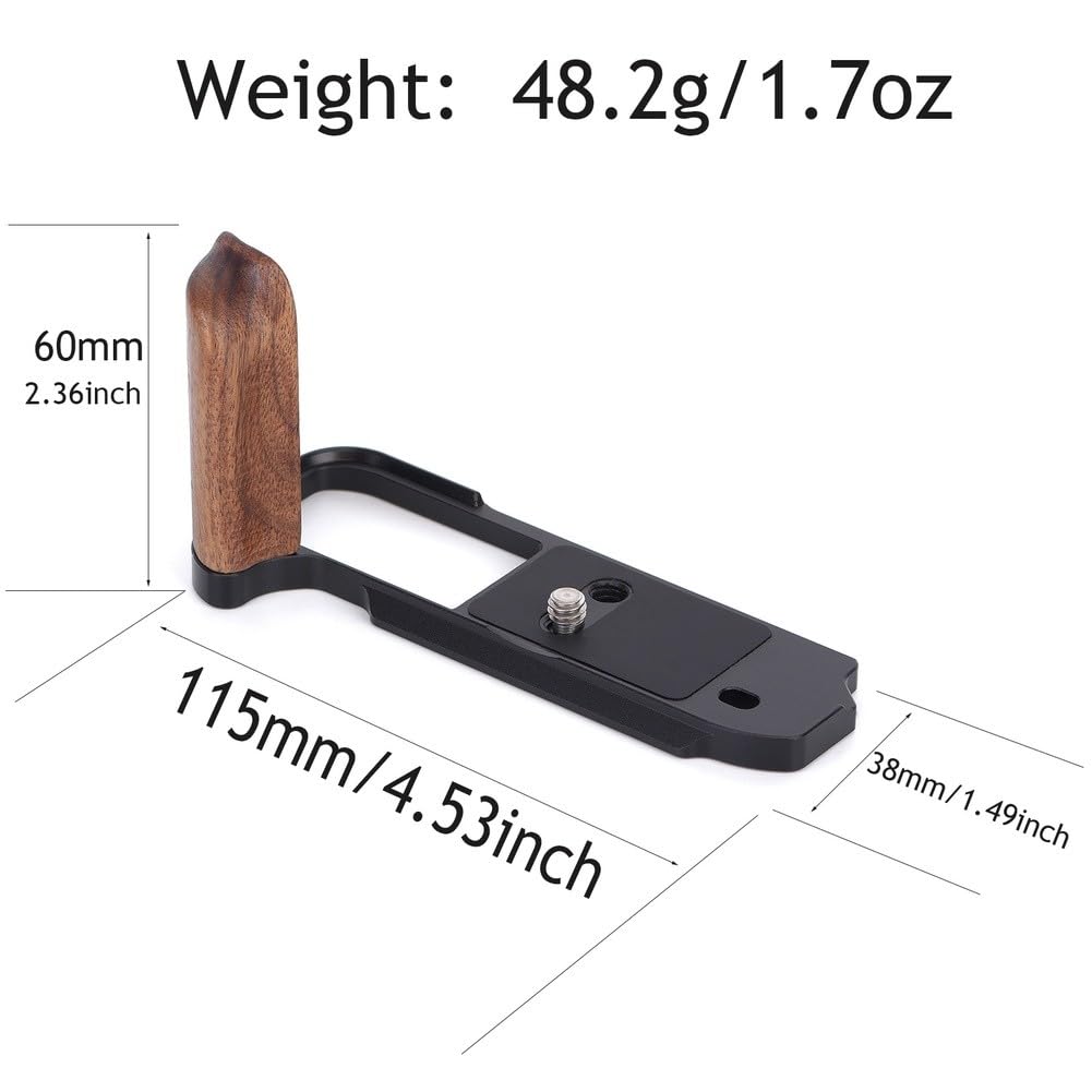 Impugnatura A Pollice In Metallo Per Sony RX1R III – Supporto Hot Shoe, Ergonomica E Antiscivolo, Lega Alluminio Lavorata CNC – Colore Nero