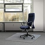 Kuyal 90x120cm Carpet Chair Mat PVC Home Office Chair Mat for Low and No Pile Carpeted Floors, Clear, Studded, BPA Free