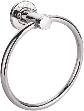 Towel Ring, Towel Rack, Antique Towel Hanger, Wall-mounted, Toilet, Bathroom Accessories, Kitchen, Bathroom, Wall Mounted, Screws, Towel Storage, Washroom, Kitchen, Home Use Silver