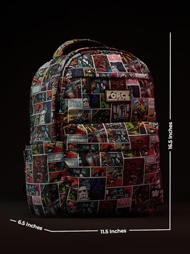 Image of The Souled Store Star wars: Iconic Black All Over Printed Polyester 22L Casual Backpacks
