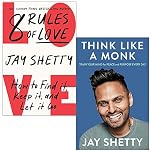 Jay Shetty Collection 2 Books Set (8 Rules of Love [Hardcover], Think Like a Monk)
