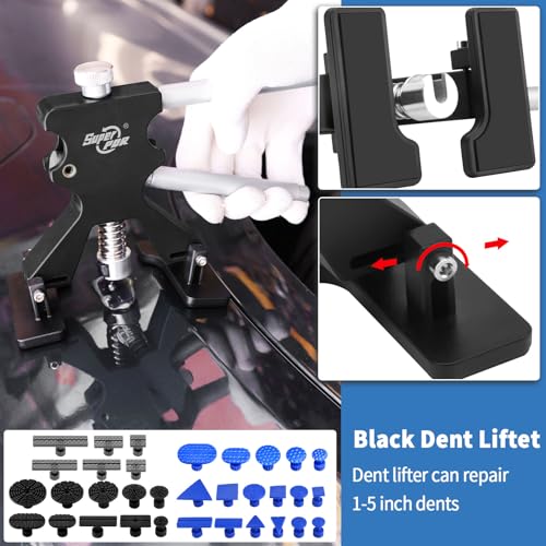 Super PDR Car Dent Repair, Dent Remover Tool for Car with Dent Lifter, Slide Hammer Dent Puller, Bridge Puller, Glue Gun, Suction Cup for Car Body Paintless Dent Removal/Appliance Dent/Hail Damage - Thumbnail 5