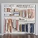 Rubbermaid Configurations Deluxe Custom Closet Kit 4-8Ft. Adjustable Metal Wire Shelving White Finish Expandable Organization System Hardware Included for Home Closet/Pantry/Laundry/Mudroom