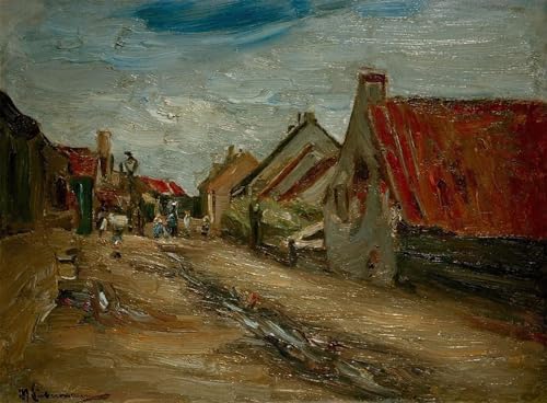 Toile Village Street en Hollande Max Liebermann décoration murale de charme pour salon