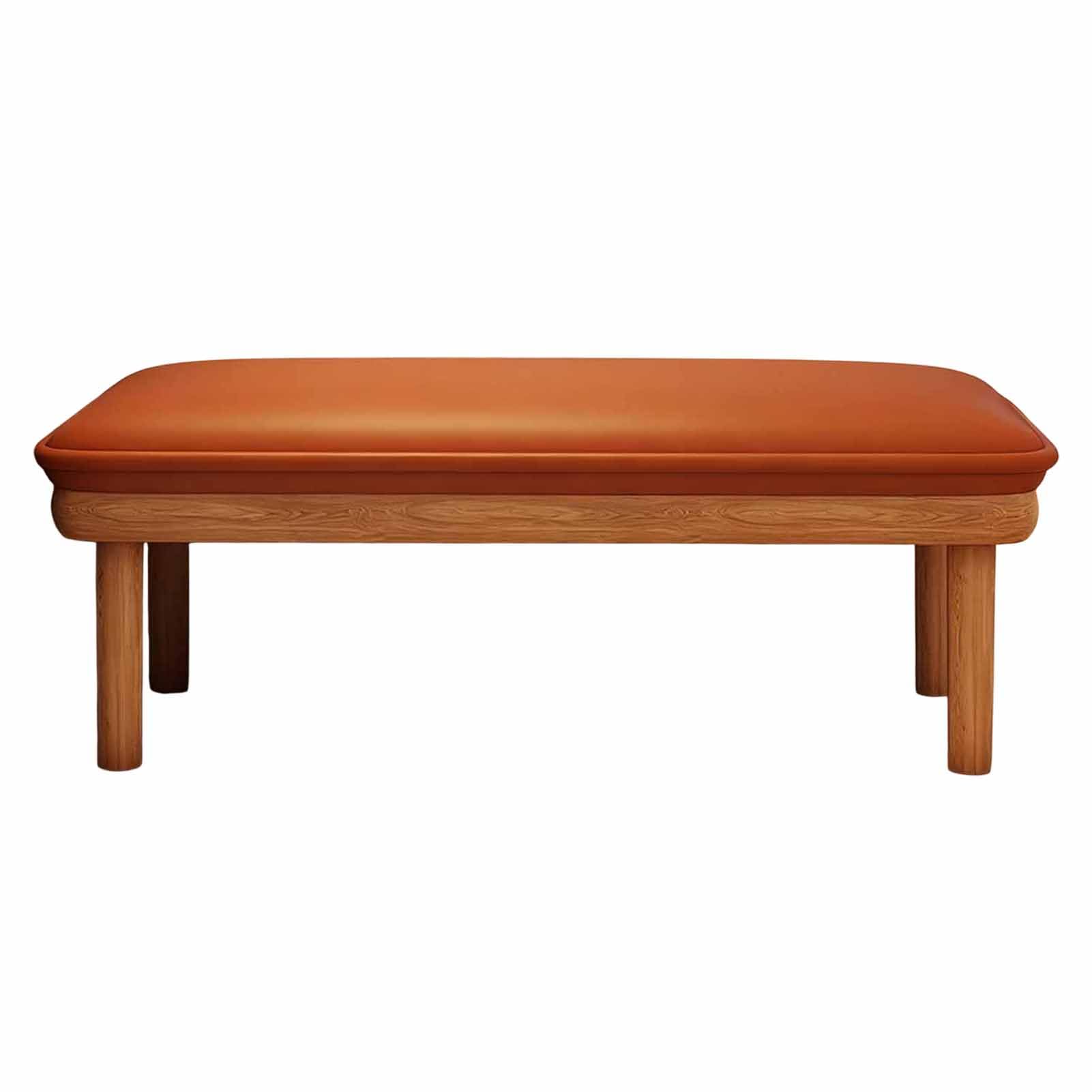 Banc d'entrée capitonné avec rangement en bois massif pour couloir élégant