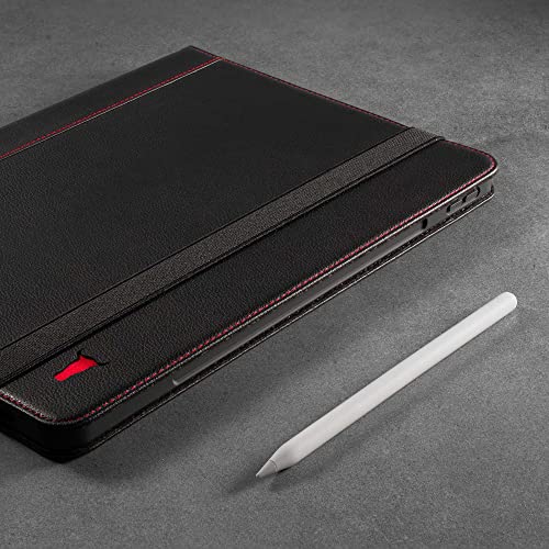 Coque compatible iPad Pro 12.9 étui cuir noir 6e 5e 4e génération TORRO