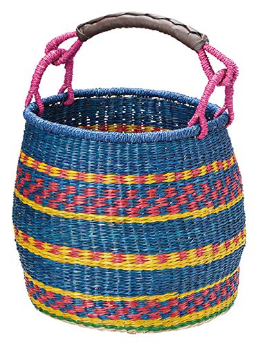 ちどり産業(Tidorisangyou) バスケット ブルー 35×35×47cm