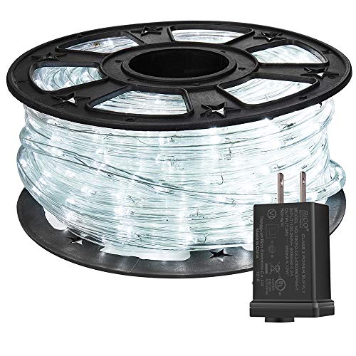 HuiZhen 100 Feet 720 LED Rope Lights,2-Wire Low Voltage Waterproof Rope Lights Outdoor,Indoor Background Lighting Idear for Trees,Bridges,Eaves,Pool,Wedding Use(White) - Image 6