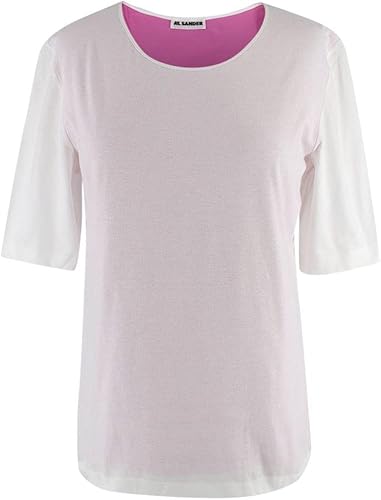 Jil Sander Camiseta Blanca Forro Rosa de Segunda Mano