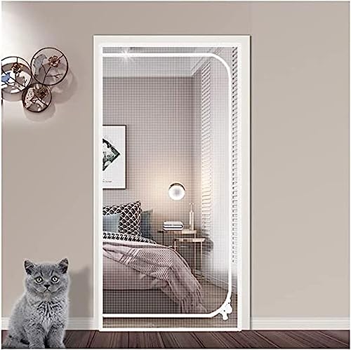 JOEUQK Porta de tela para gatos 150 cm x 220 cm, porta de tela de malha para animais de estimação, v