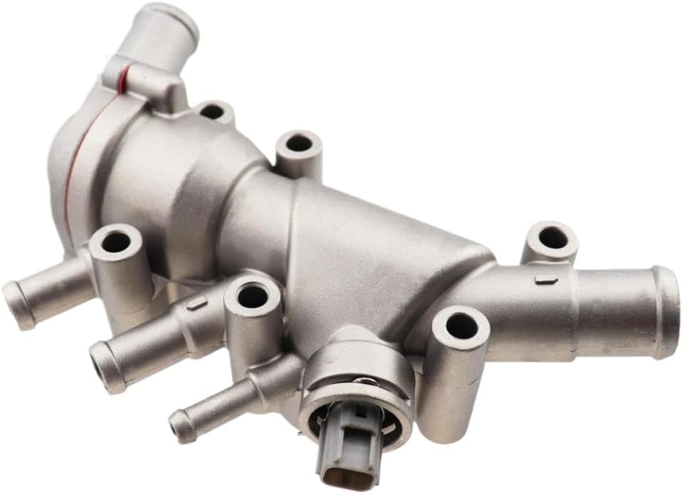 Aluminum Thermostat Housing Cover Assembly Kit Engine Coolant Water Flange Pump Outlet Compatible With Ka 1.3 1.6 1130416 1218087