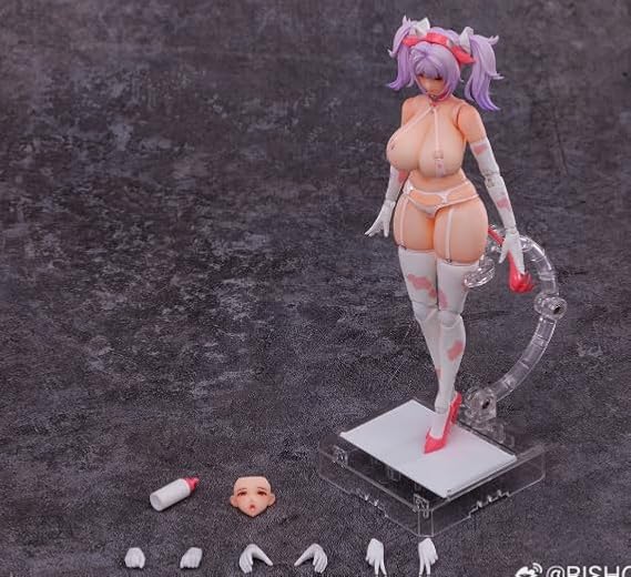 ACFUN-JP BISHOUCRAFT Milk Cow Girl Milk-chan x Little Bear Nana 1/12 Scale Articulated Action Figure Main Body