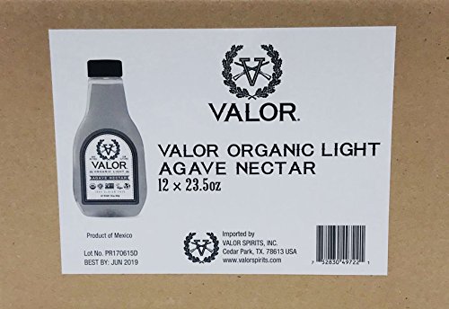 Valor Agave Organic Light Agave Nectar, 23.5 oz., 12 Count