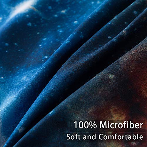 Litanika 3D Galaxy Comforter Full(79X90Lnch), 3 Pieces(1 Galaxy Comforter, 2 Pillowcases), Universe Outer Space Bedding Set, Microfiber Comforter Set For Kid Boy Girl Teen #TOP4