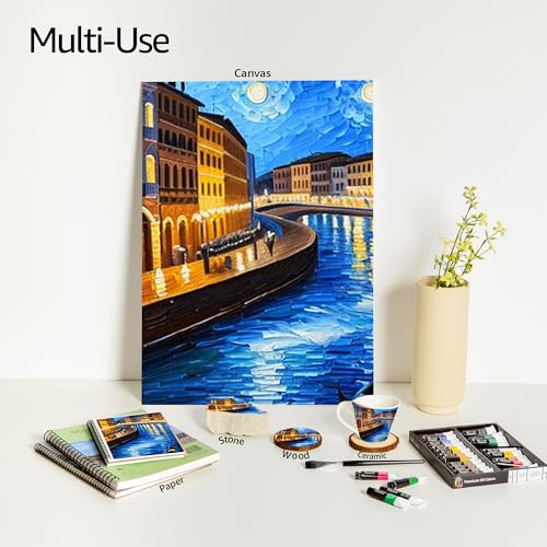 Elan Set Pintura y Oleo Profesional, 24 Tubos 12ml, Kit Pintura Oleo para Lienzos, Set para Adultos - imagen 3