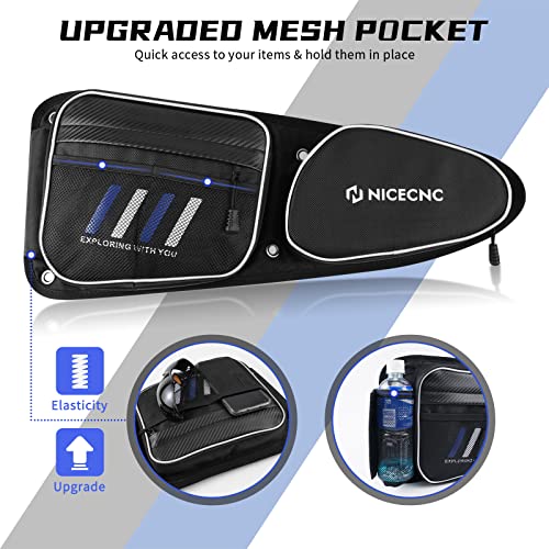 PET-U UTV Passenger Driver Storage Door Bags Replacement For Polaris RZR XP 1000 Yamaha YXZ 1000R (red