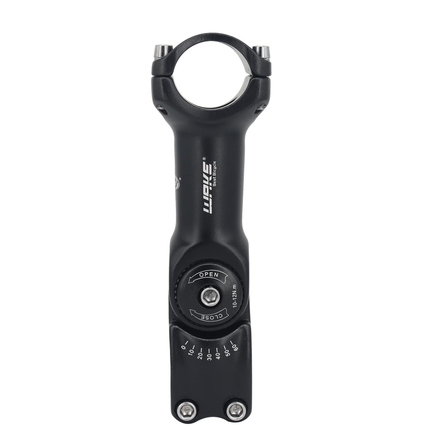 Attacco Manubrio MTB 31.8mm/25.4mm Attacco Manubrio Bici da Corsa 90mm/110mm/130mm Forcella Prolunga Extender 0~60 Gradi Regolabile